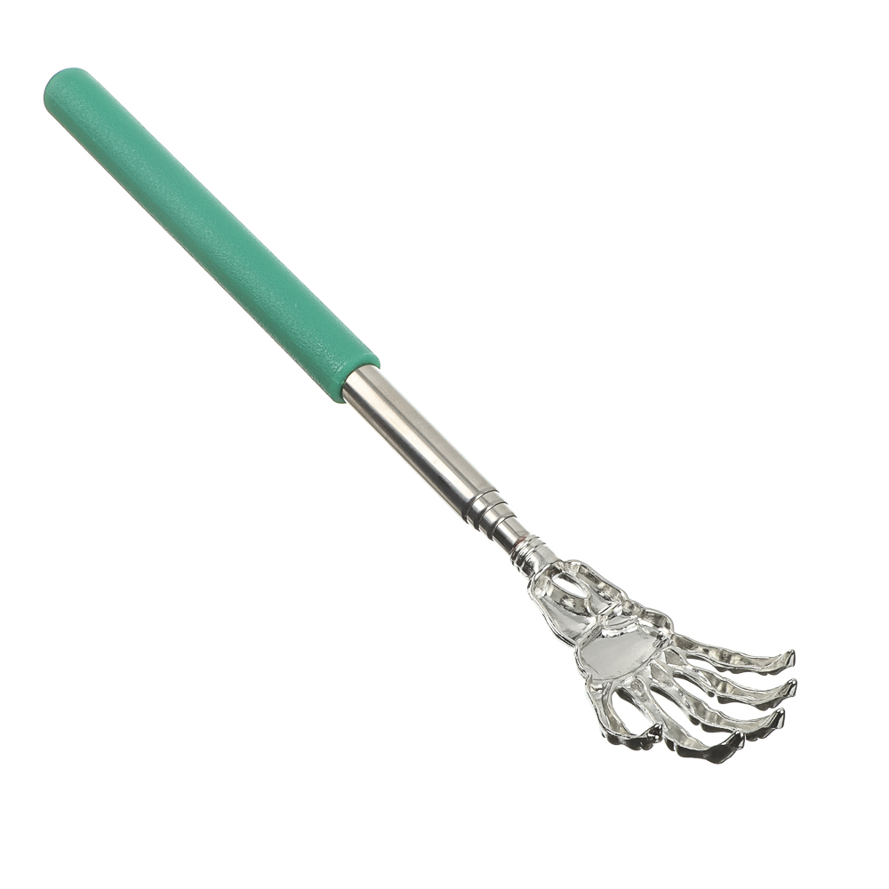 Чесалка для спины раздвижная металлическая 21-60см черная - #3