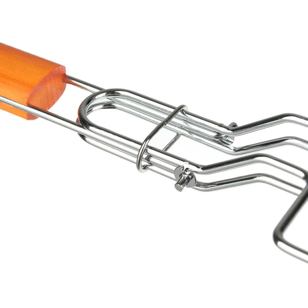 GRILLBOOM Решётка гриль хром со съёмной ручкой 57x30x25 глубина 5см, хромированная сталь - #5