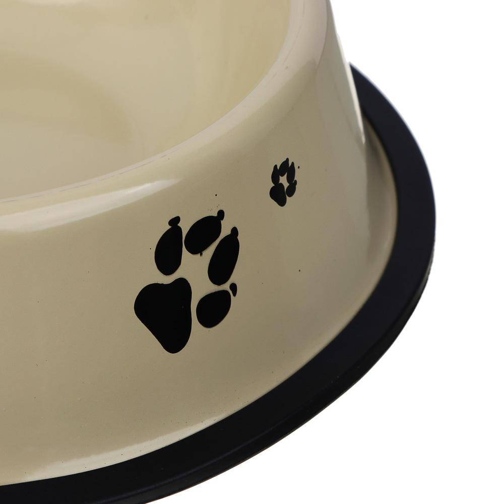 VETTA Миска металлическая бежевая, антискользящая, 17,5х4 см, 300 мл - #3