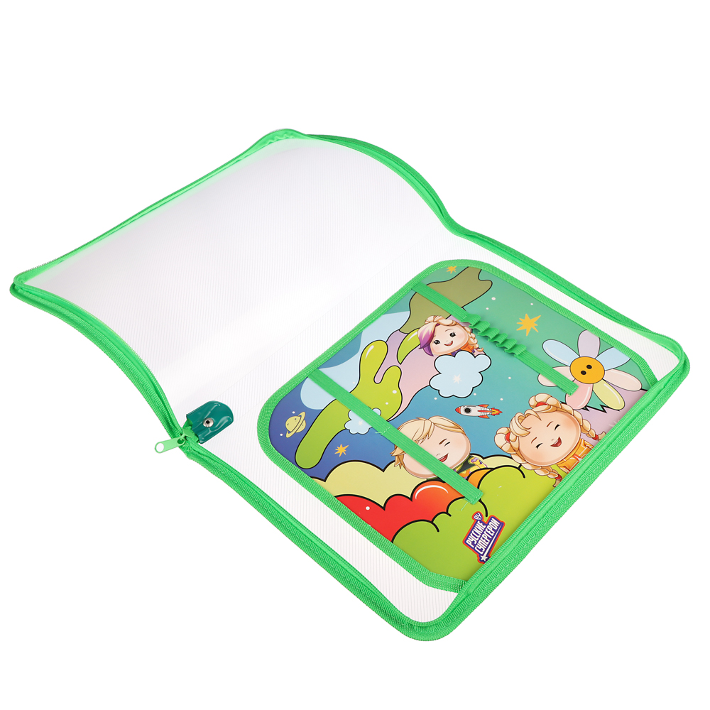 BY Русские Супергерои Папка для труда А4, пластик, молния вокруг, откидная планка, 33х2,5х23 cм - #3