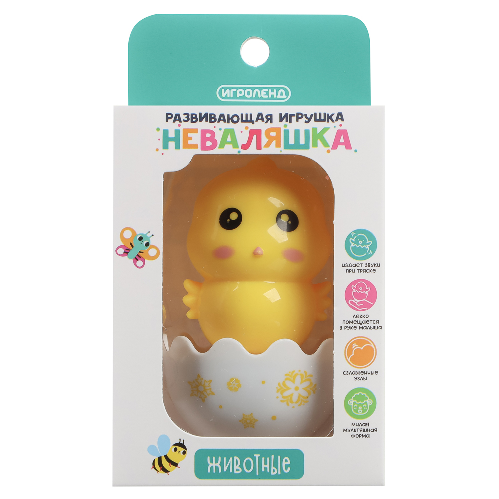ИГРОЛЕНД Развивающая игрушка Неваляшка "Животные", ABS, 8х6х11см - #17