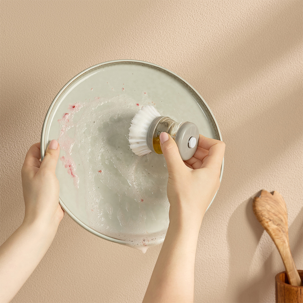 VETTA Щетка для посуды с мыльницей и дозатором, пластик, 8см - #10