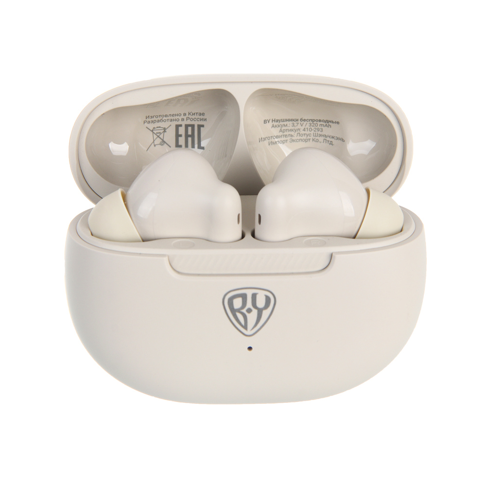 Наушники беспроводные TWS BY Voxta, внутриканальные, 35/320 мАч, BT5.4, бежевый - #1