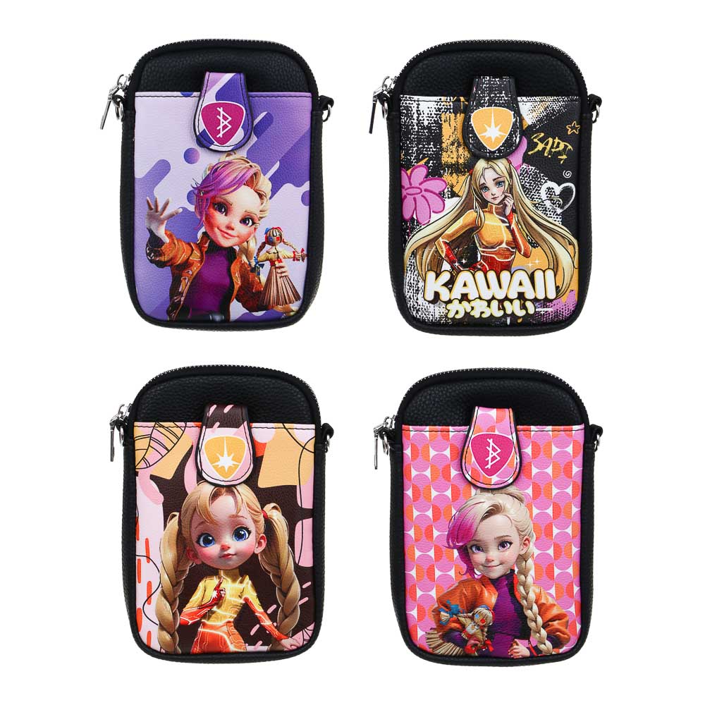 BY Русские Супергерои Сумка подростковая на длинном ремне, ПУ, 18х12х2,5см, 4 дизайна,РСГ25-04 - #1