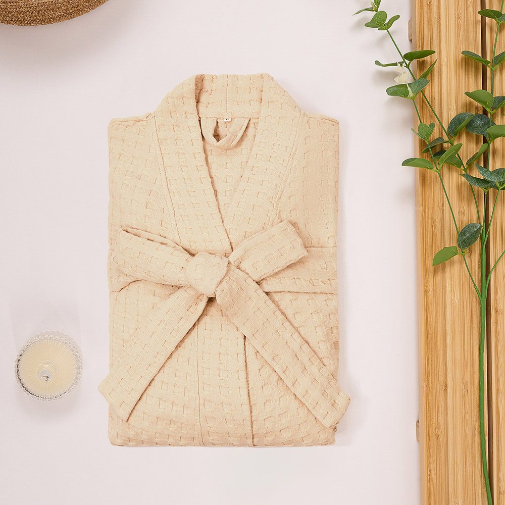 PROVANCE Монблан Халат вафельный, one size, 100% хлопок, 300гр/м2, бежевый - #6