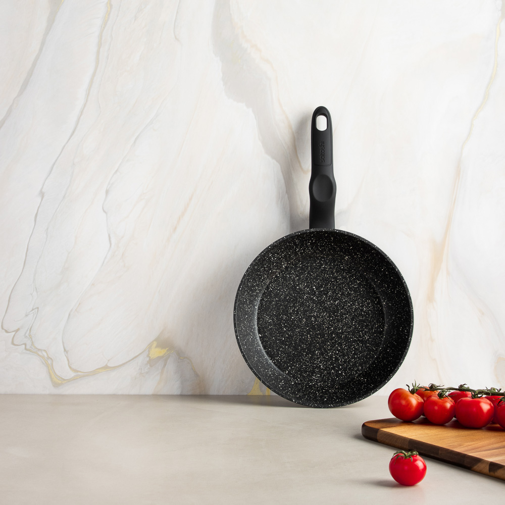 SATOSHI Стоун Сковорода литая d22см, антипригарное покрытие Мрамор, индукция - #11
