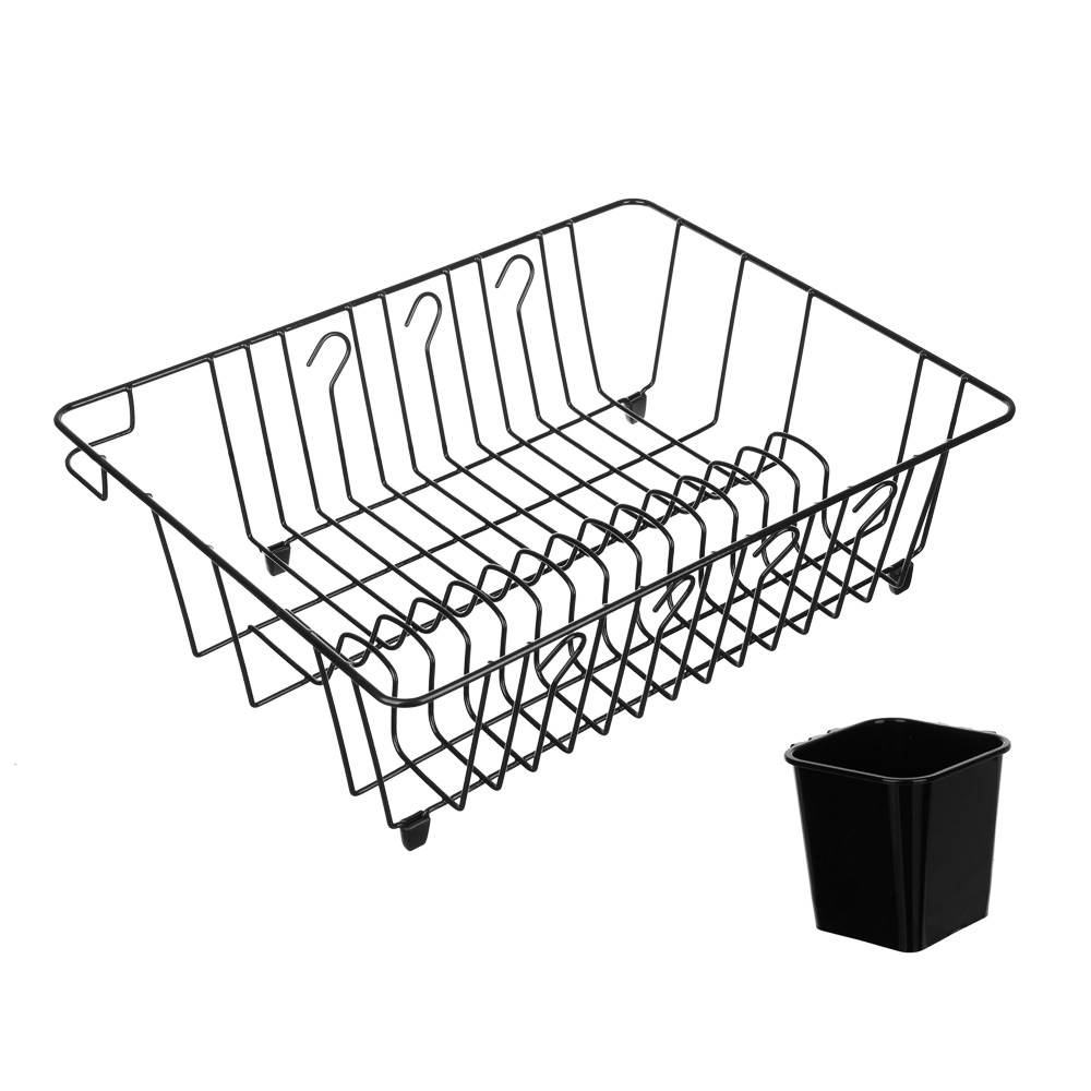 VETTA Сушилка для посуды, 44,5х35х14см, сталь, пластик, черный цвет - #3