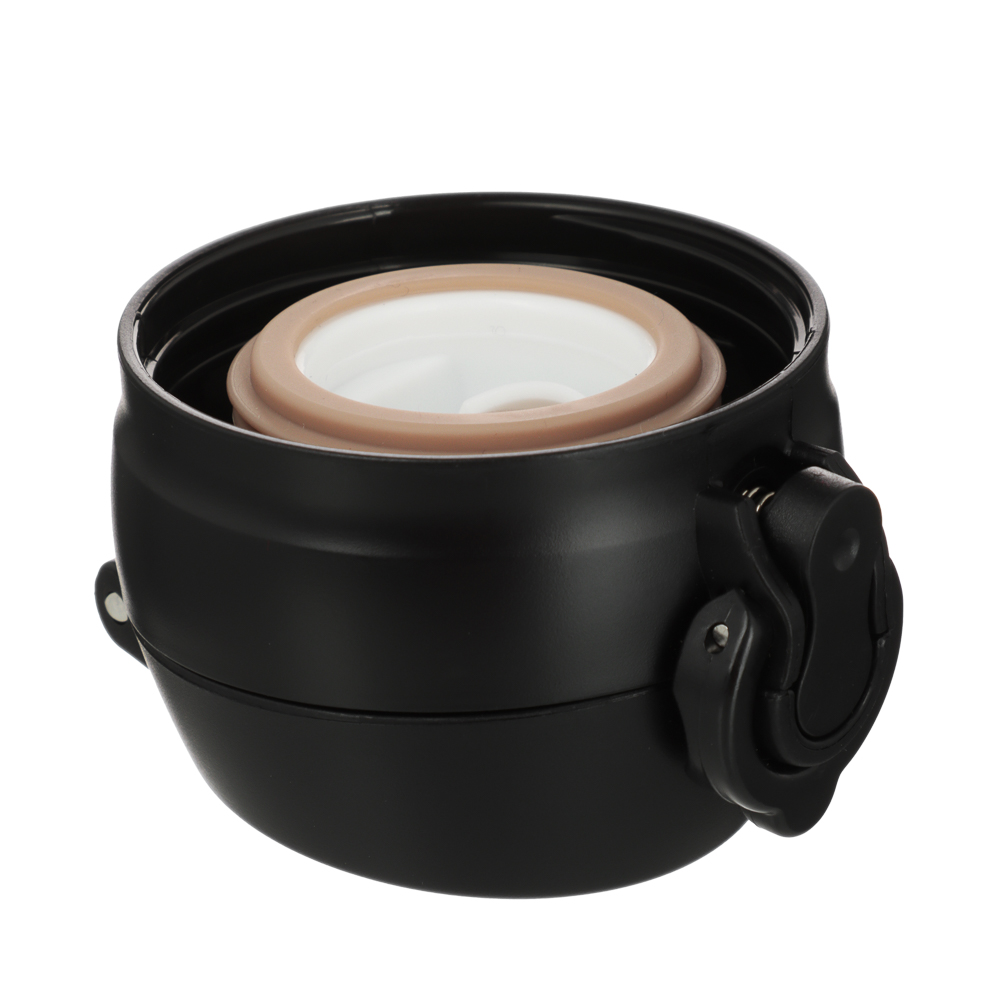 РЫЖИЙ Термос-кружка с крышкой на защелке 450мл, нерж.сталь - #10