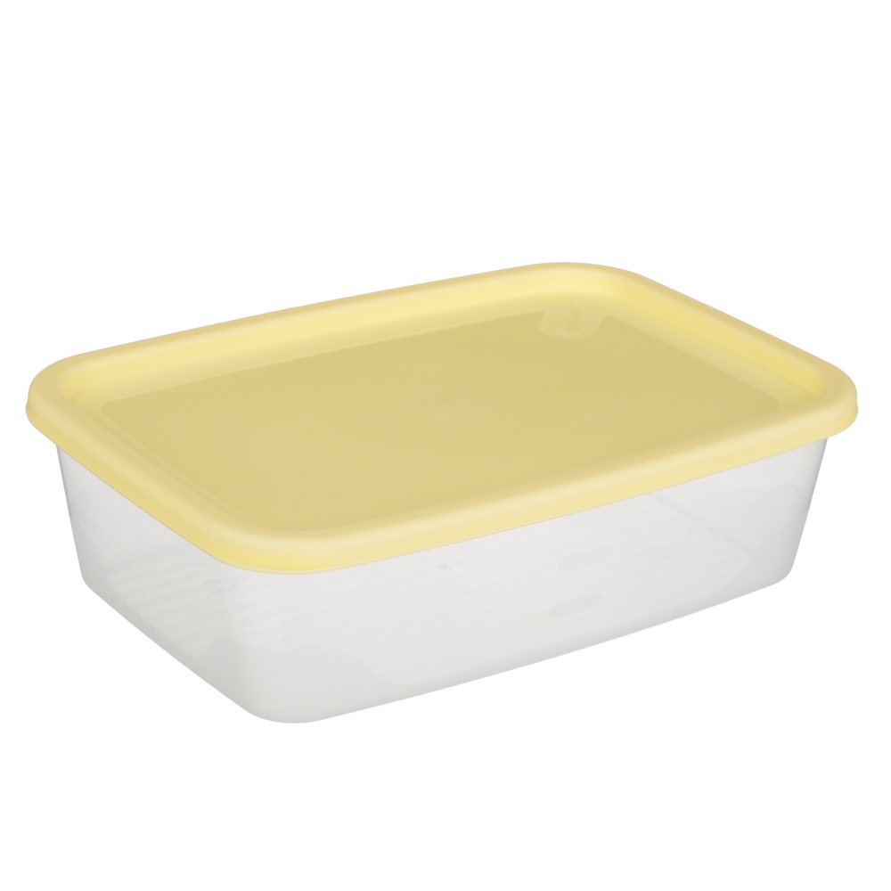 Набор прямоугольных контейнеров пищевых 3шт (1л; 1,7л; 2,7л), пластик - #7