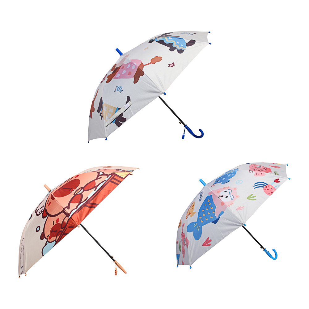 Зонт-трость детский, диаметр 96 см, 8 спиц, металл, пластик, PG, 3 дизайна - #1