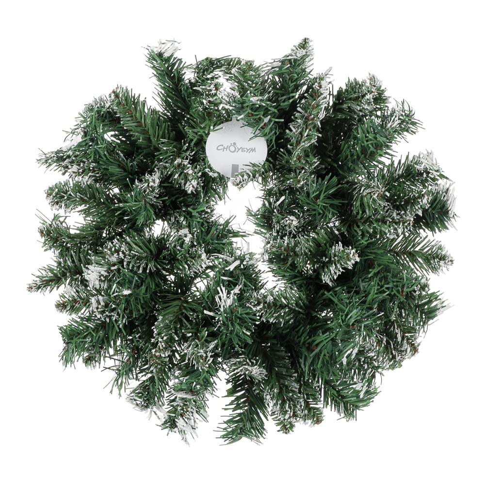 СНОУ БУМ Венок с заснеженными кончиками 40 см ПВХ, 26-87 - #4