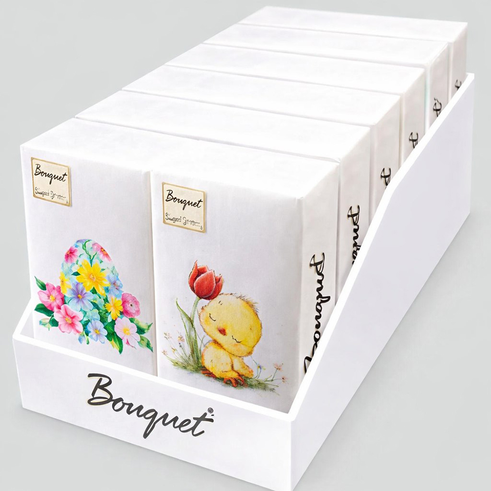 Салфетки бумажные Bouquet Пасхальный набор 1/8, 33х33см, 2сл - #2