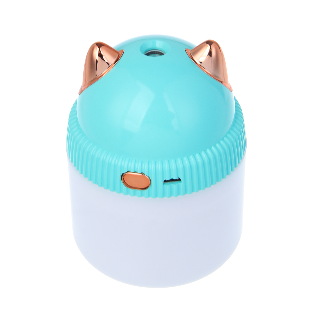 LEBEN Увлажнитель воздуха Котик, 220мл, подсветка, 11x8x8см, питание 5В/0.4А от USB, 2Вт - #4
