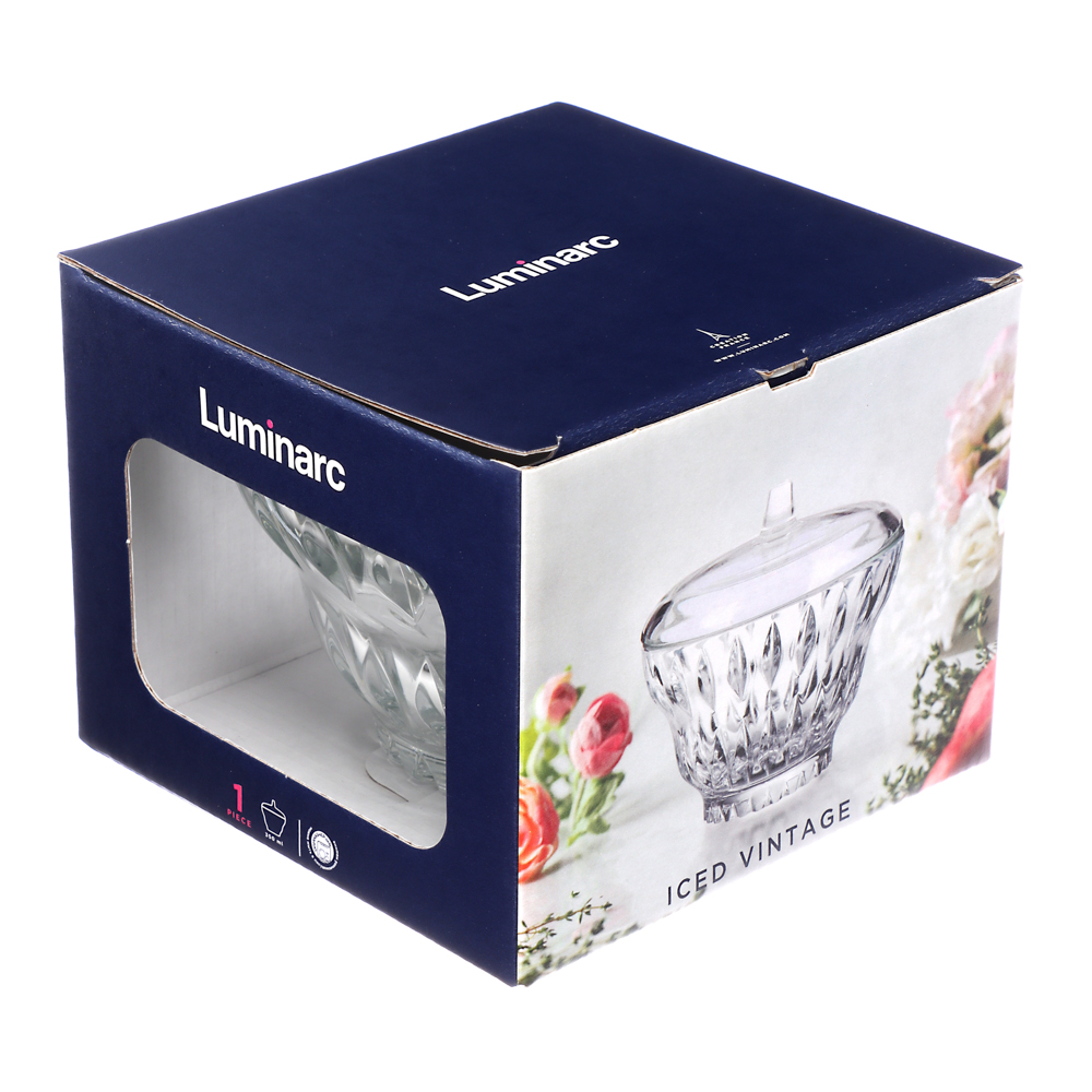 LUMINARC Сахарница с крышкой Айсд Диамант/Айсд Винтаж, стекло, 2 дизайна - #6