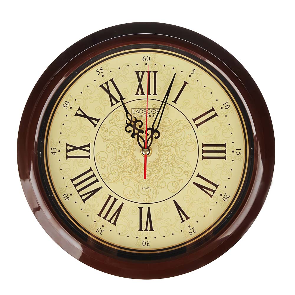 LADECOR CHRONO Часы настенные круглые, d30см, пластик, 3 дизайна - #4