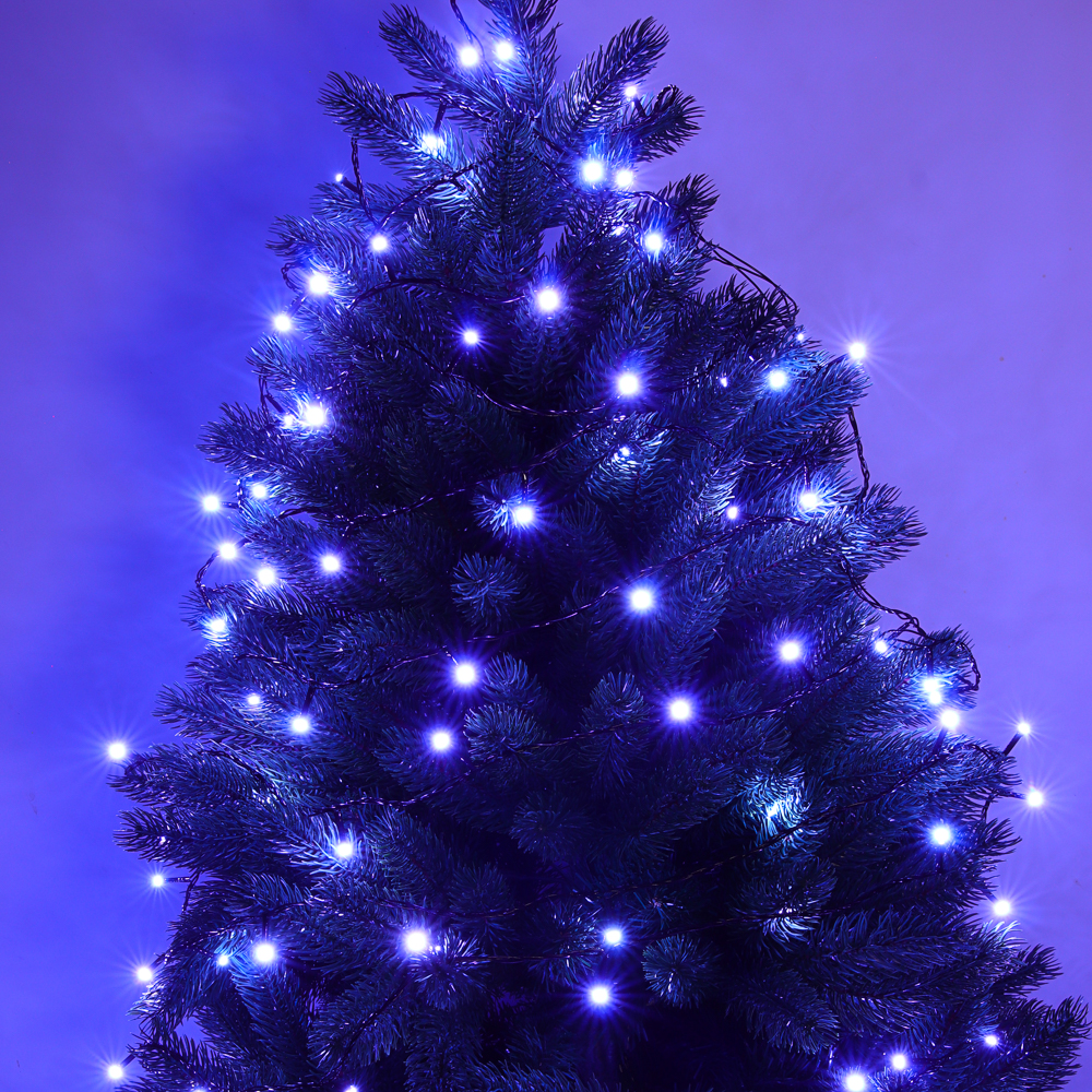 СНОУ БУМ Гирлянда эл. вьюн 20м, 200LED, белый, 8 режимов, ПВХ черный, 220В - #8