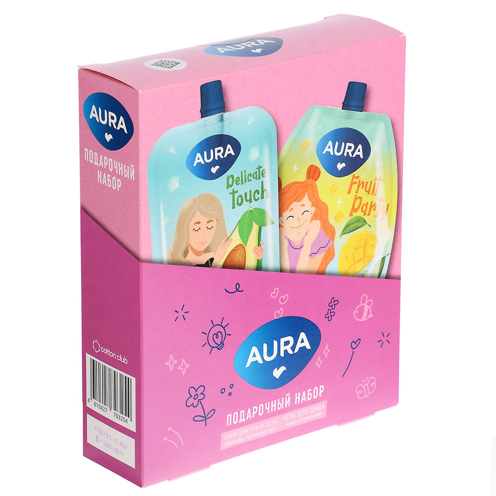 Подарочный набор женский AURA:Гель д/душа,250 мл+Крем д/рук и тела,100мл - #3