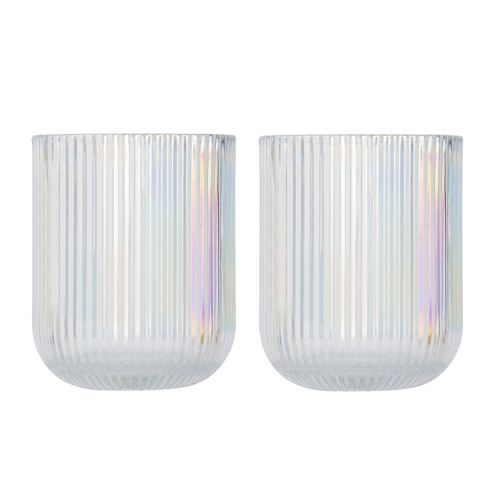 MILLIMI Набор стаканов 2шт, 235мл, стекло, перламутровый - #2