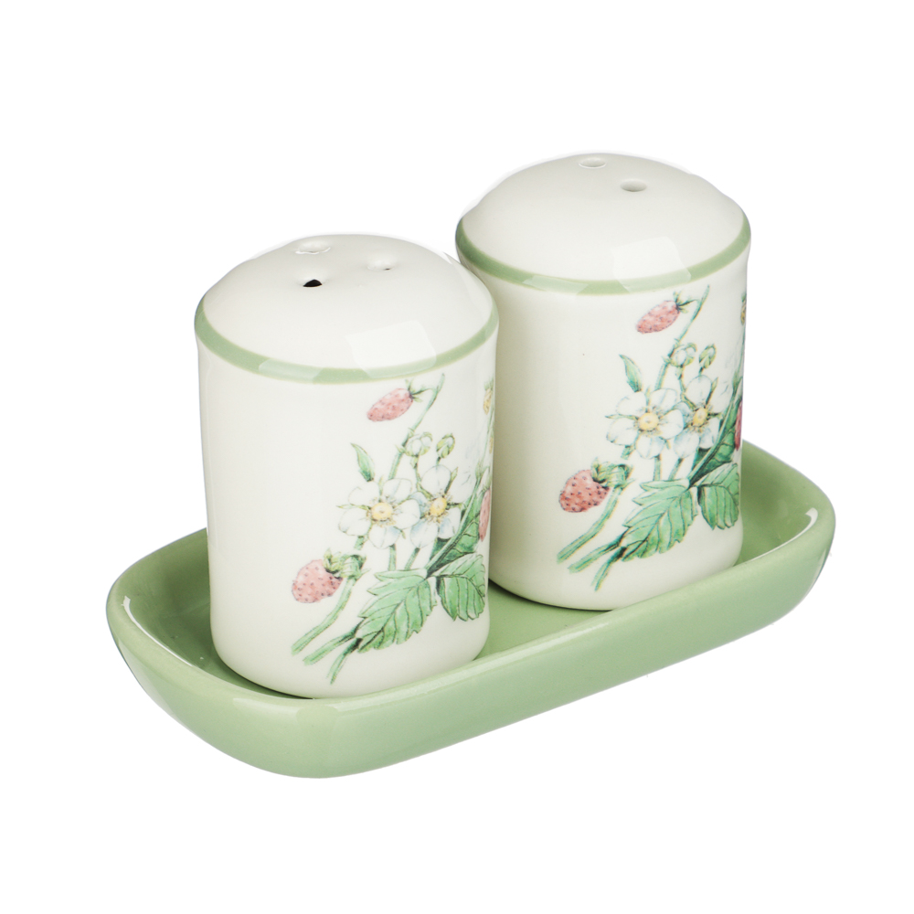 MILLIMI Земляника Набор для соли и перца на подставке, 11,5х6,5х7см, керамика - #2