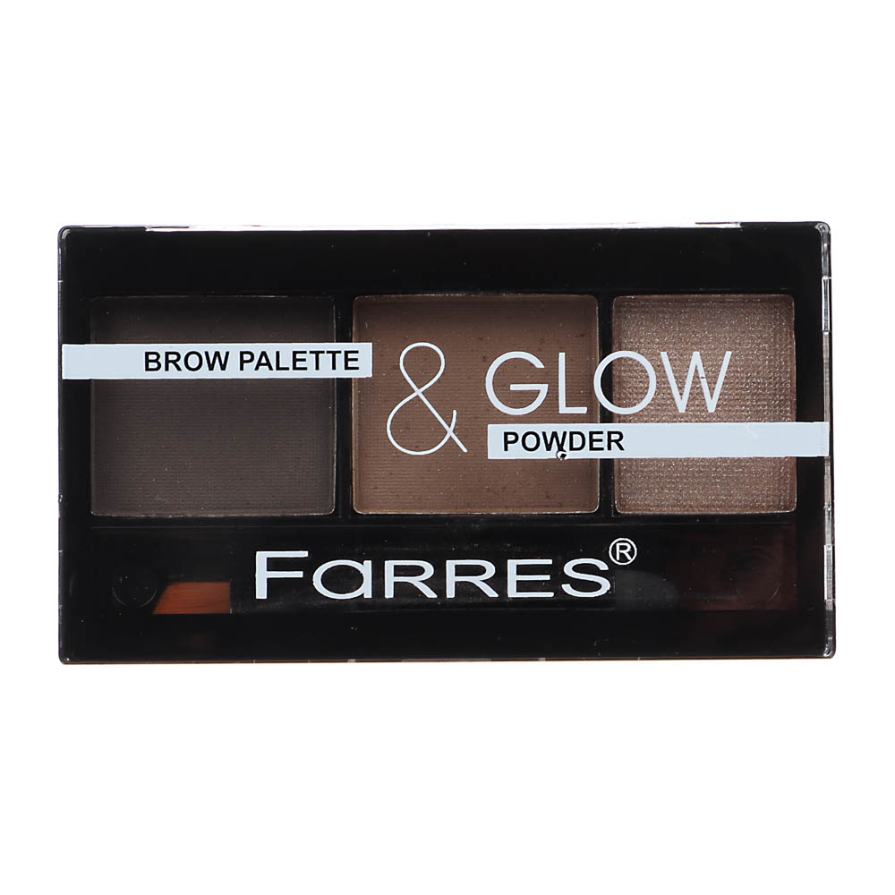 Тени для бровей "Brow&Glow", тм Farres, 3 цвета - #6