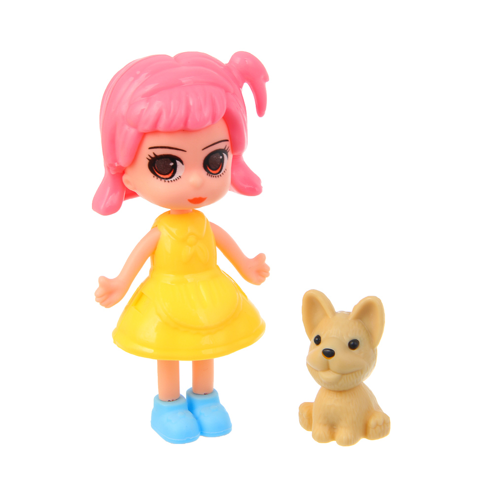 ИГРОЛЕНД Кукла с питомцем в яйце, свет, 6х6х11 см PP, ABS, 2хLR41 - #6