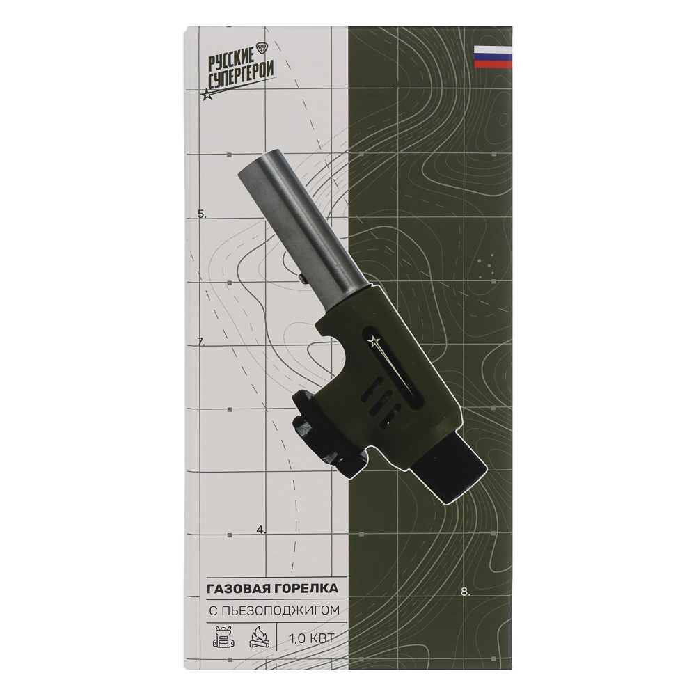 Горелка газ. с пьезорозжигом тм BY Русские Супергерои, цанг. захват, шир. сопло, ударопр. 15х4х5,5см - #6