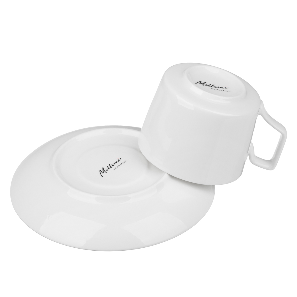 Набор чайный 12 пр., 240мл, MILLIMI, белый с золотой отводкой, фарфор - #6