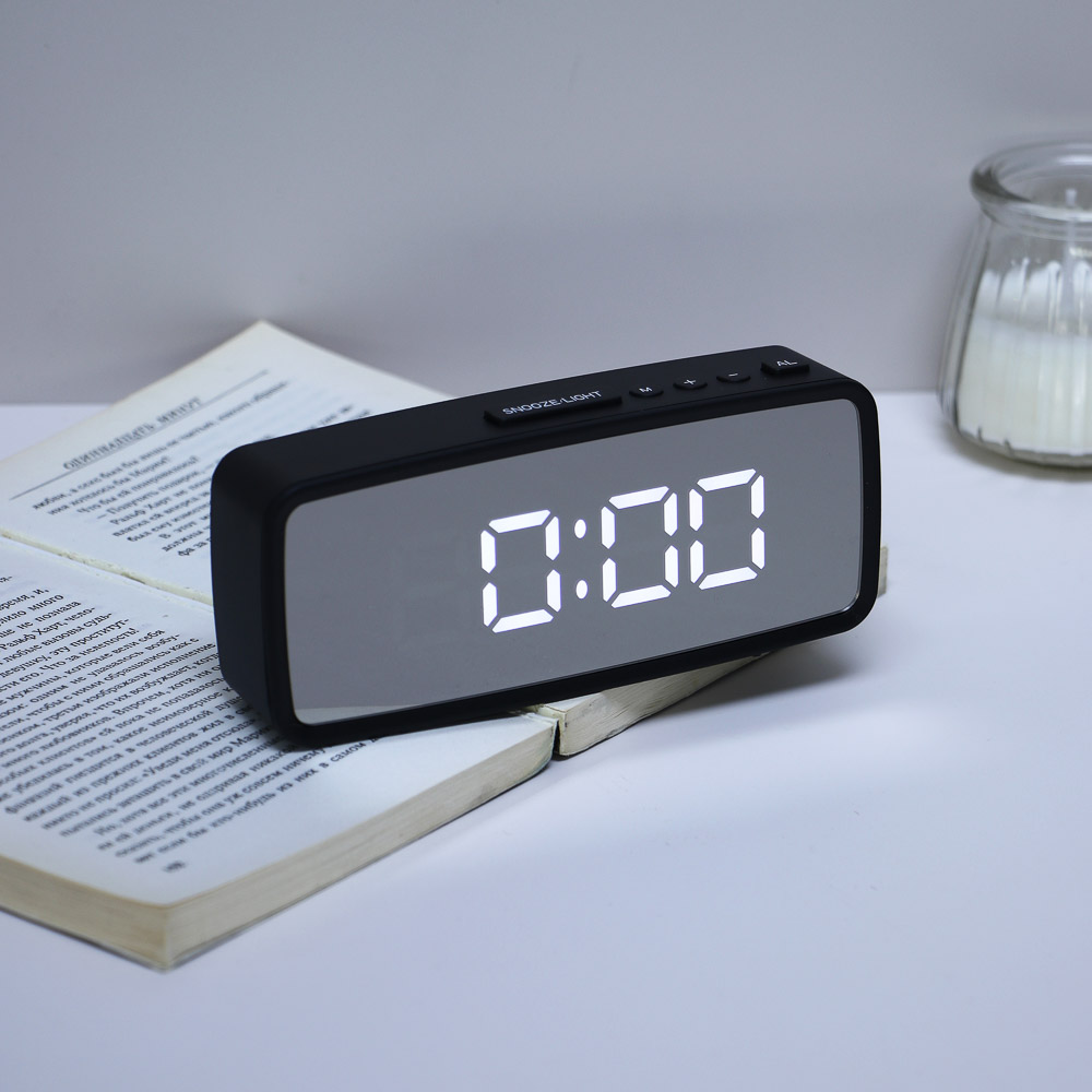 LADECOR CHRONO Будильник электронный, 14x5,7 см, USB/3xAAA, пластик, цвет черный, арт.2 - #7