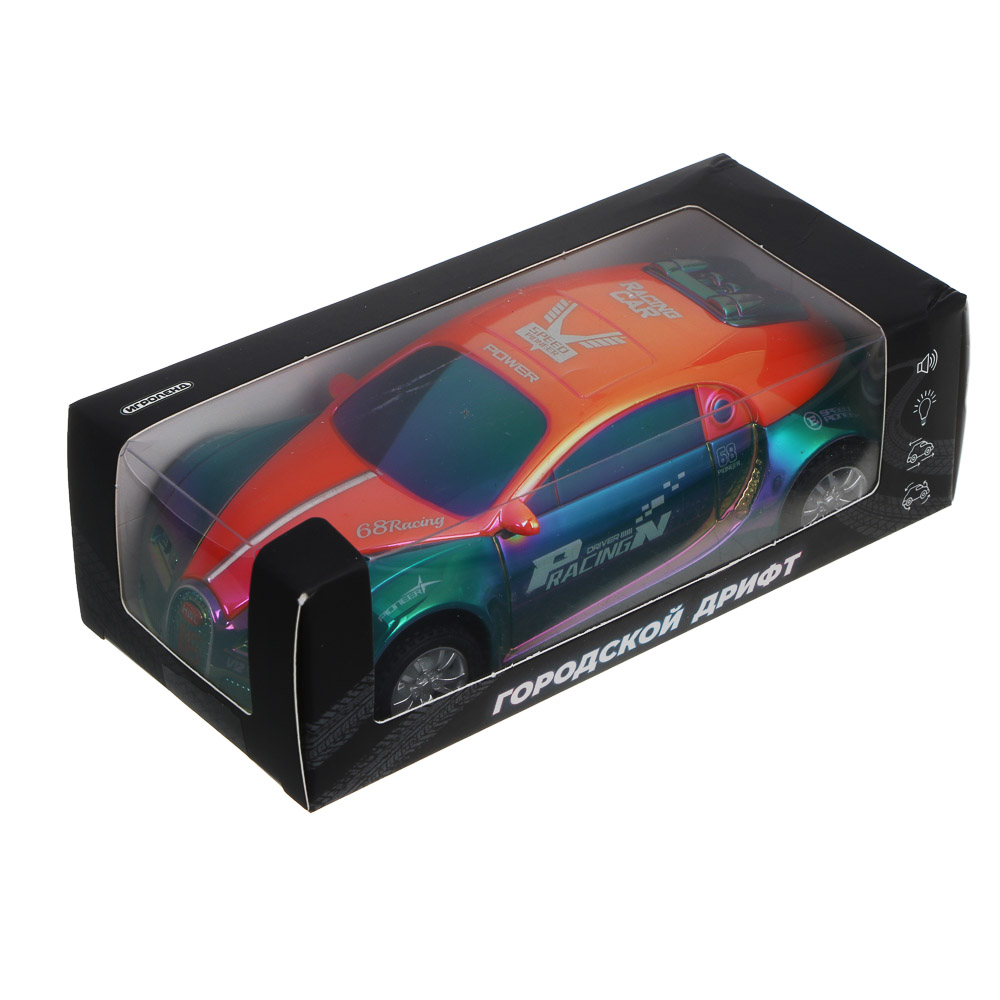 ИГРОЛЕНД Машина "Городской дрифт", инерция, свет, звук, 3хLR41, ABS, 14х6,4х4,4 см, 6 диз - #7