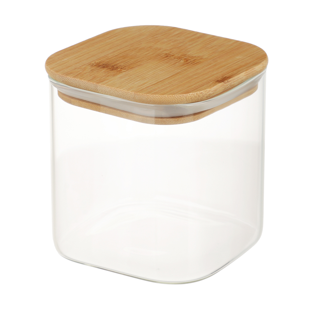 VETTA ЭКО Вуд Банка для хранения 750мл, 10,5х10х10см, стекло, бамбук - #2
