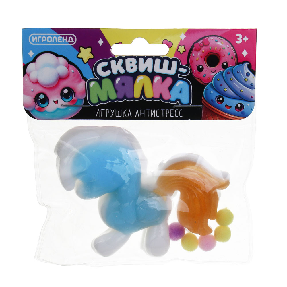 ИГРОЛЕНД Игрушка антистресс сквиш-мялка "Сладости" 5х5 см, TPR, ПЭ, 8 дизайнов - #3