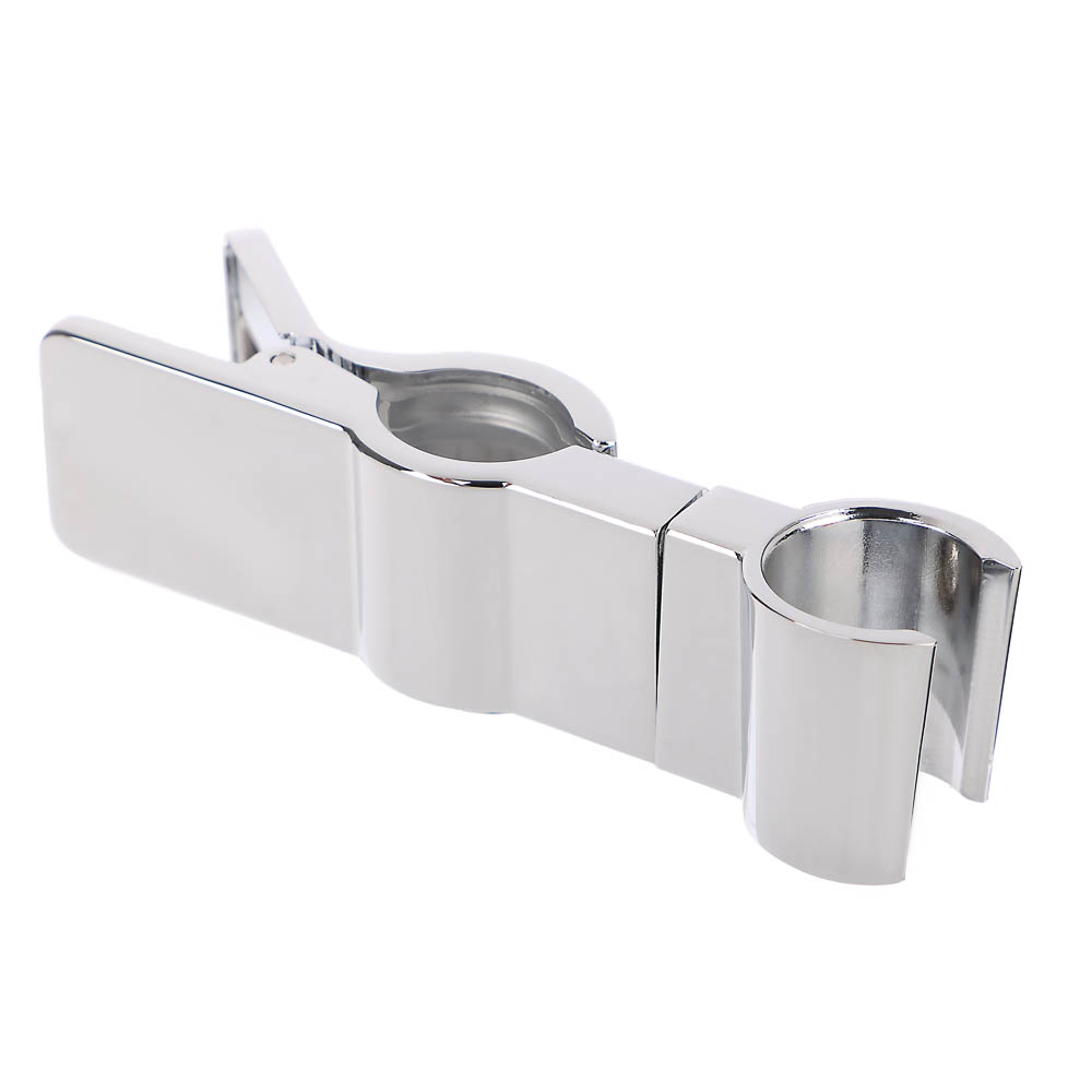 Держатель-прищепка для лейки душа, на штангу и стойку, универсальный, цинк, хром - #2