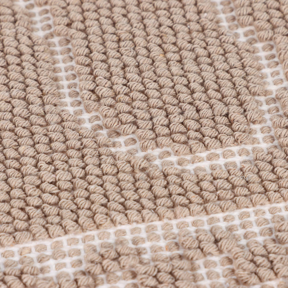 Коврик петельный, хлопок, 60x40см, одинарный, бежевый - #3