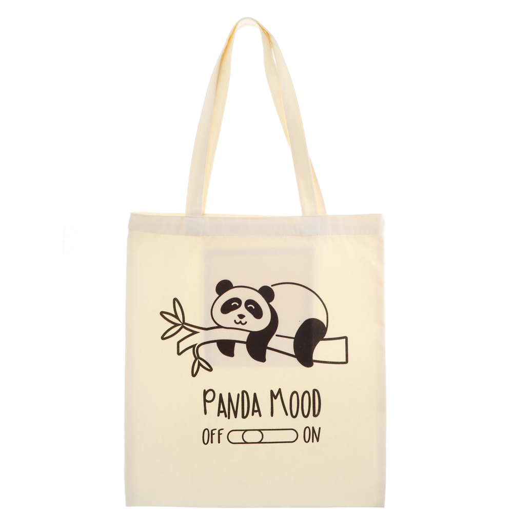 Сумка-шоппер, "Панды/Капибары", 38x42см, длина ручек 58 см, внутр. карман, полиэстер, 6 дизайнов - #17