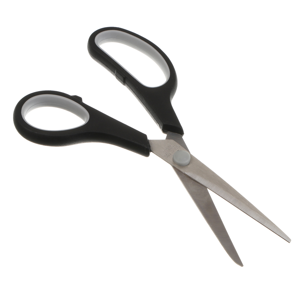 ClipStudio Ножницы канцелярские 19см, двуцветные пласт.ручки, на карточке - #5