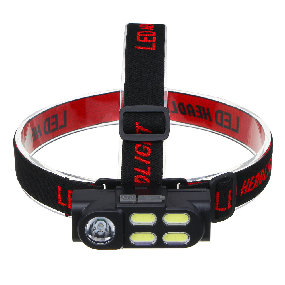 ЕРМАК Фонарь налобный, XPE+COB, 4 режима, зарядка USB, 83х27х25 мм, без АКБ - #2