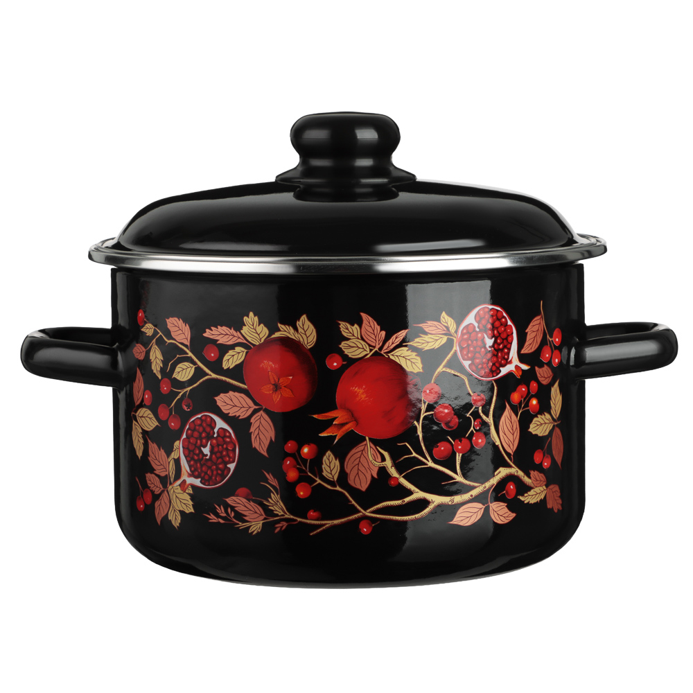 Гранат Кастрюля эмалированная 4л, индукция - #1