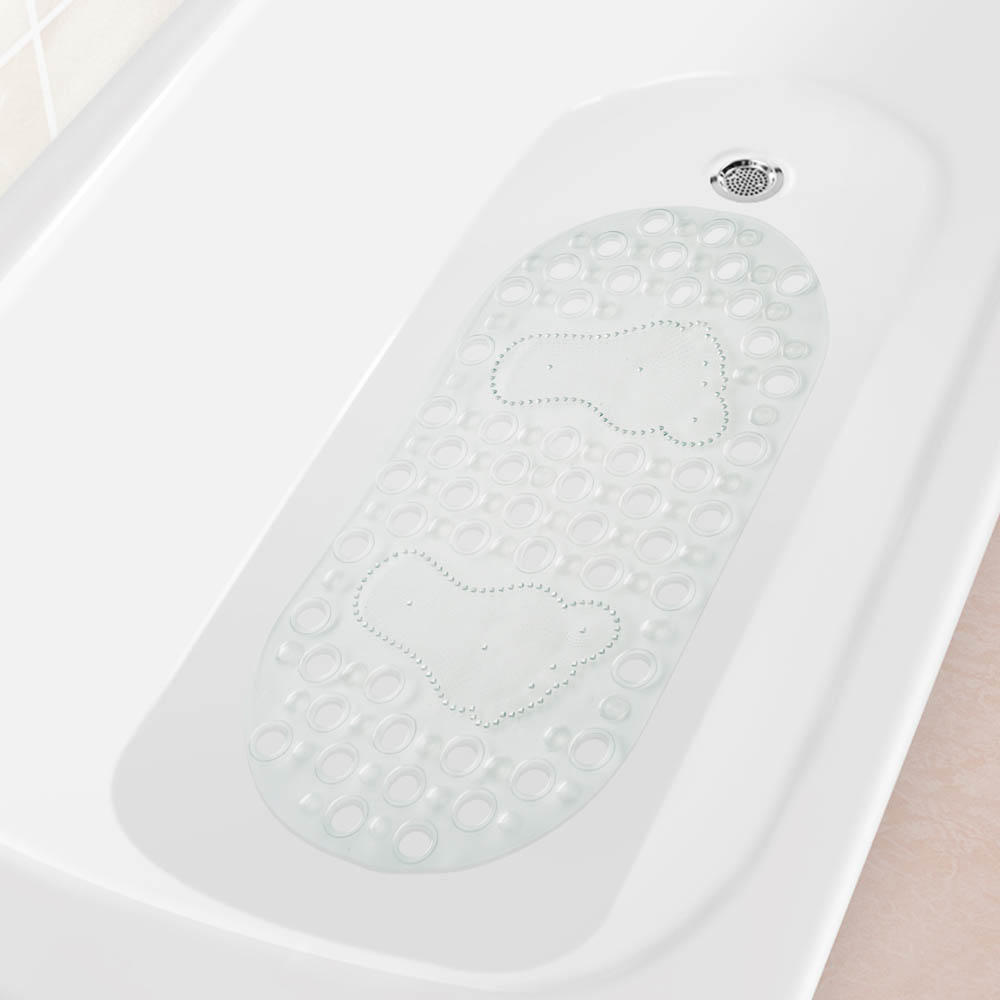Коврик противоскользящий в ванную "Массажный" 66см*33см, прозрачный - #3