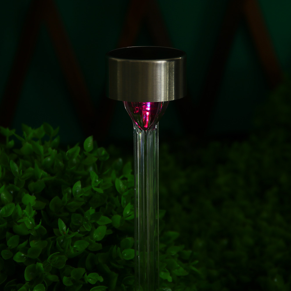 INBLOOM Фонарь на солн.батарее 5x32см, 1LED, RGB, 1x1.2V AAA 200mAh Ni-MH, пластик, нерж.сталь - #5