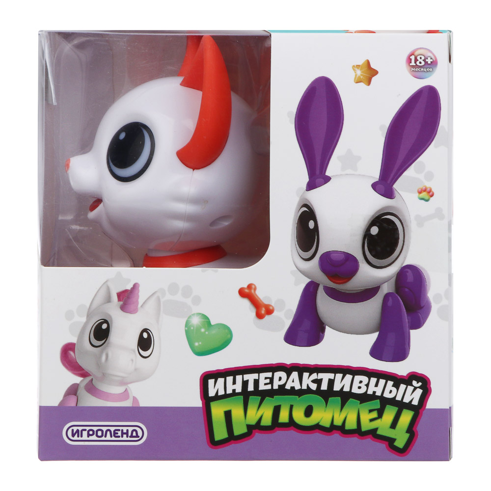 ИГРОЛЕНД Игрушка "Интерактивный питомец" котенок, ABS, звук, свет, движ., 2хAAA, 12,5х8х13,5 см - #2
