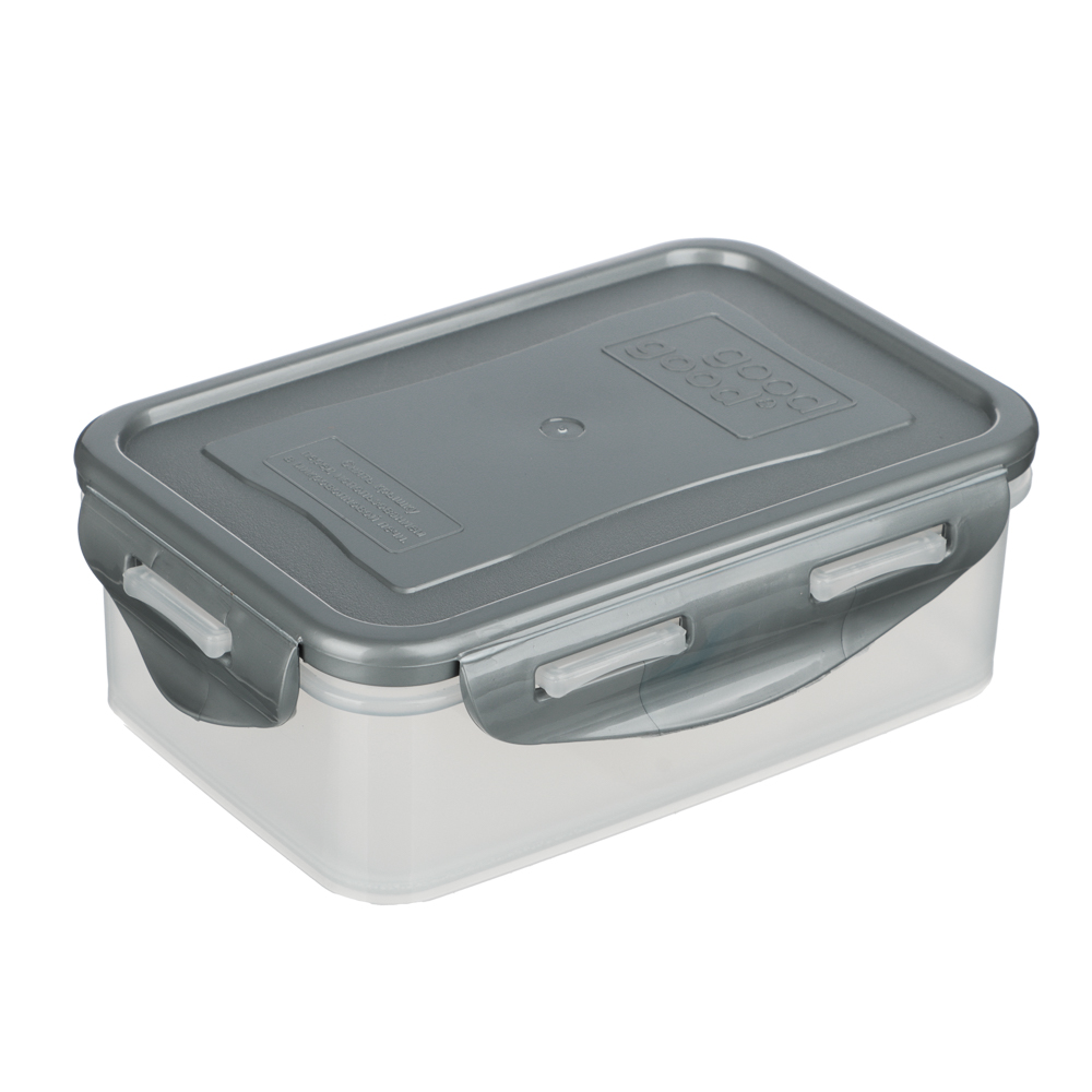 Контейнер герметичный для СВЧ с защелками, 0,5л, 160х110х55мм, пластик - #1