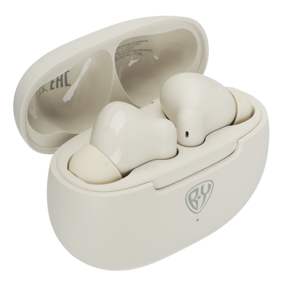 Наушники беспроводные TWS BY Voxta, внутриканальные, 35/320 мАч, BT5.4, бежевый - #3
