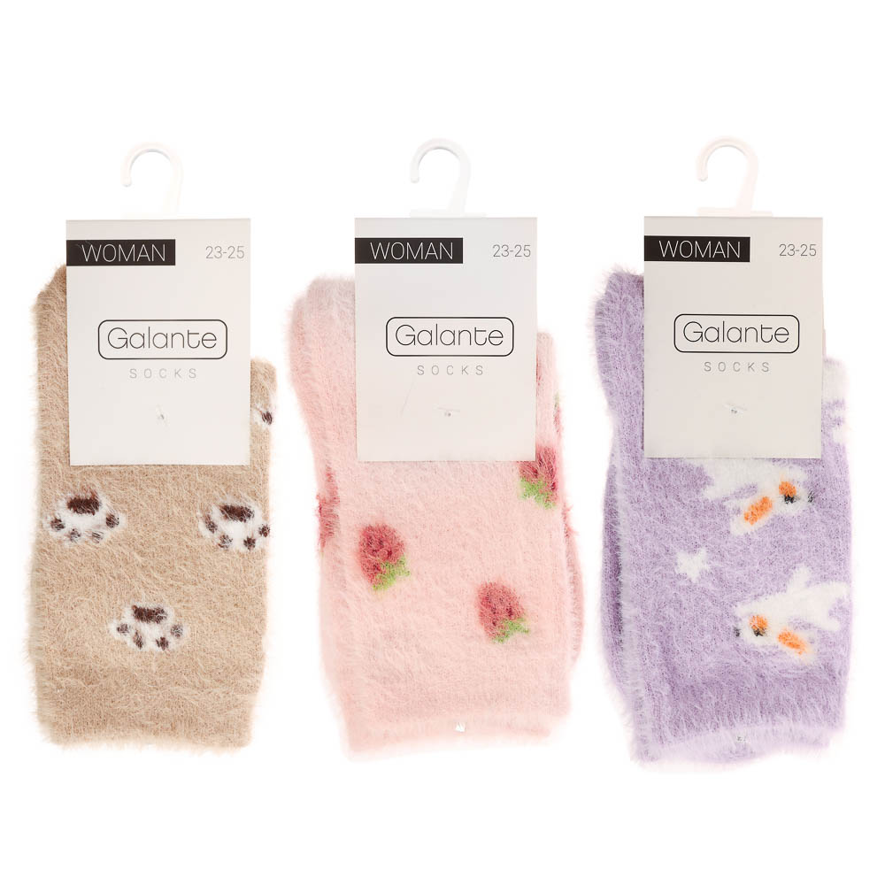 GALANTE Носки женские, р-р 23-25, 93% полиамид, 4% полиэстер, 3% спандекс, разноцветные, НС22-26 - #6