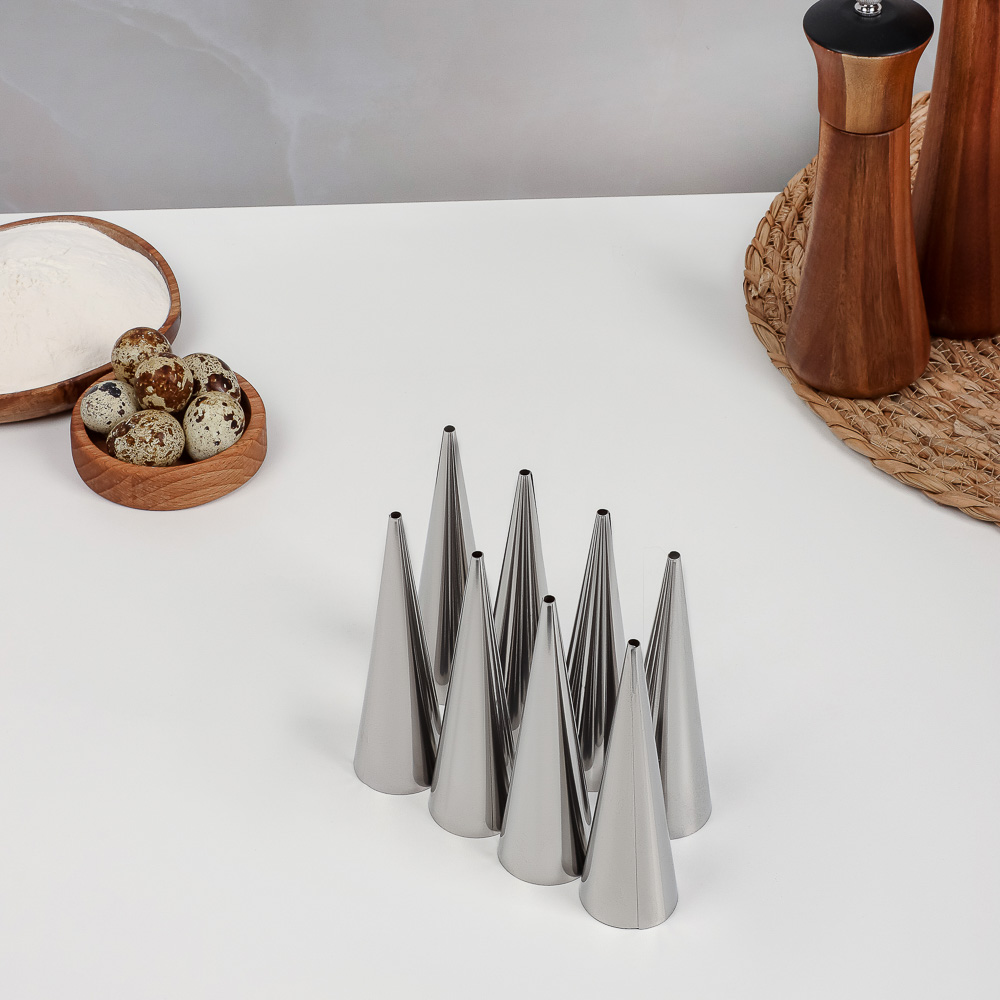 SATOSHI Набор форм для выпечки "конус" 8шт, 12х3,5см, нерж.сталь - #6