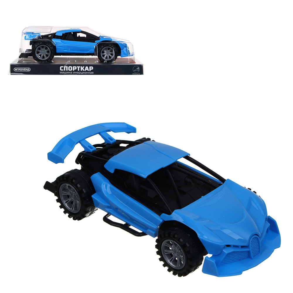 ИГРОЛЕНД Машинка инерционная "Спорткар", PP, EVA, 23х12,1х8,5 см, 6 диз. - #1