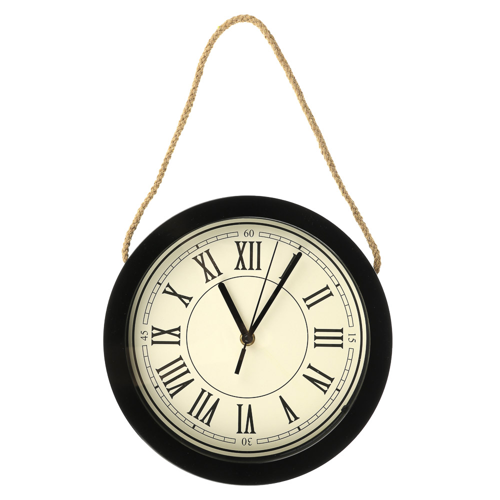 LADECOR CHRONO Часы настенные со шнуром, пластик, 25,4x25,4x4,2см, 1xАА, 2 цвета - #2
