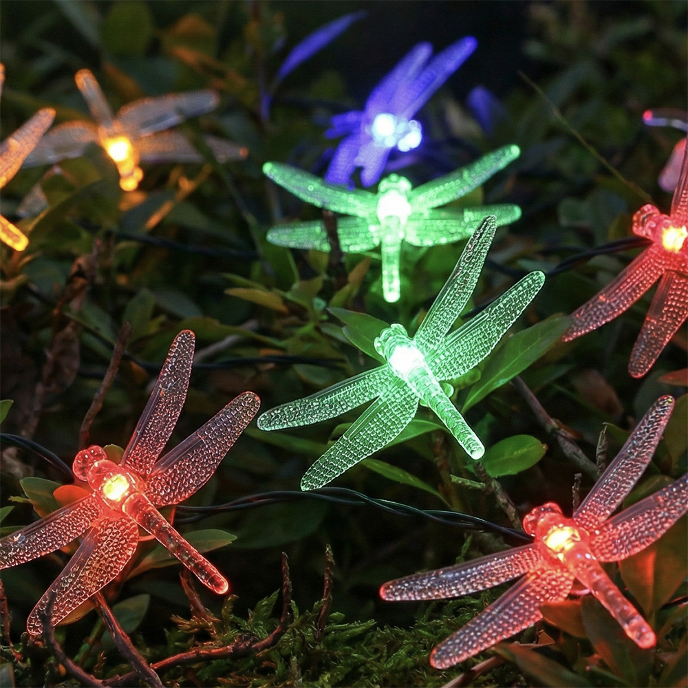 INBLOOM Гирлянда на солн. батарее, 25LED, 8м, мульти, 2 реж, стрекоза, ПВХ, 2V80mA,1.2V600mAh - #1