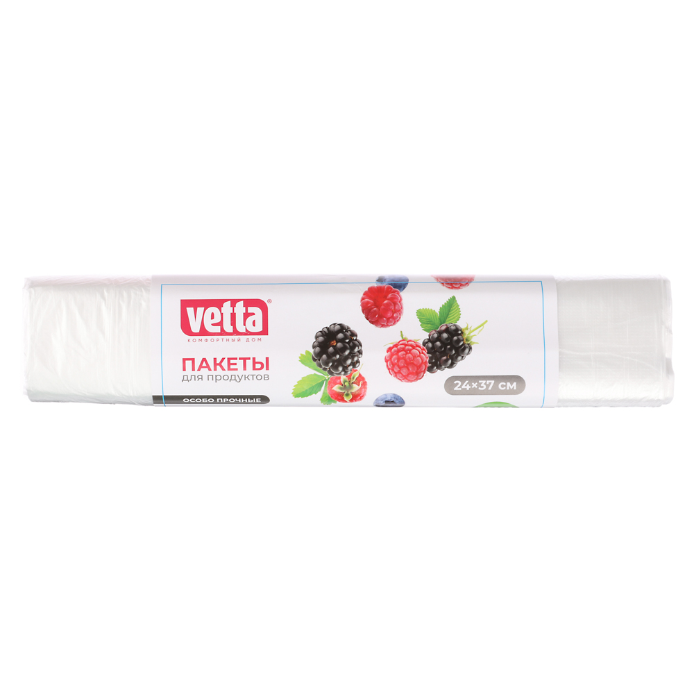 VETTA Пакеты для продуктов 100шт, 24x37см, особо прочные, в рулонах - #3