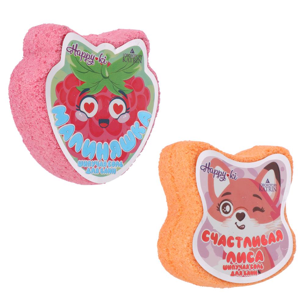 Шипучая соль для ванн Малиняшка, Счастливая лиса, 90г - #1