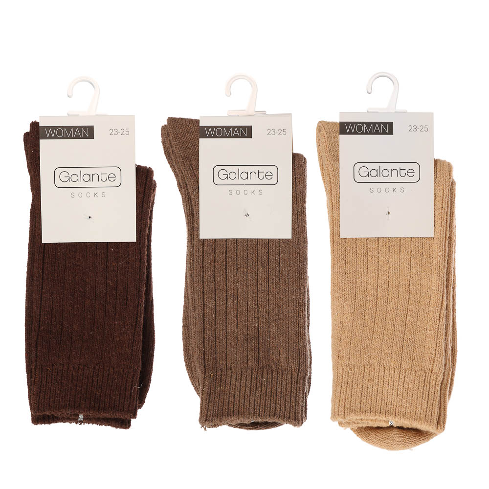 GALANTE Носки женские, р.23-25, 90% полиэстер, 5% акрил, 5% спандекс, цвета в ас-те - #6